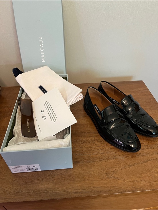Margaux Shoes - Margaux Black Patent Andie Leather Loafers